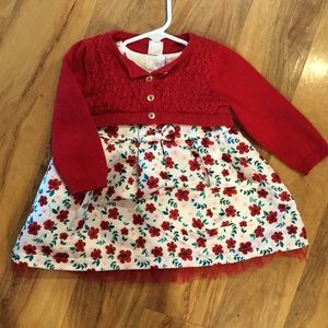 Red and green holiday or Christmas dress!